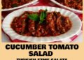 Cucumber Tomato Salad – Salad With Paste Dressing – Turkish Ezme Salata **New