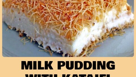 Milk Pudding With Kataifi %E2%80%93 Best Turkish Custard Covered With Kataifi %E2%80%93 Muhallebili Kadayif ftrd