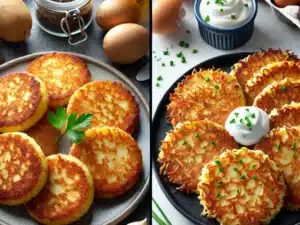 potato patties and potato pancakes