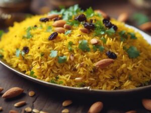 delicious saffron infused rice dish