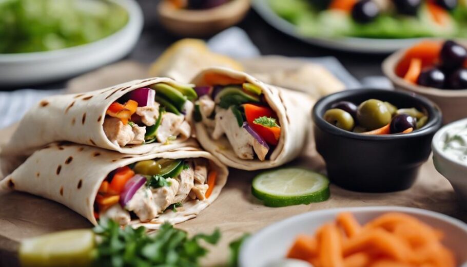 delicious turkish chicken wraps