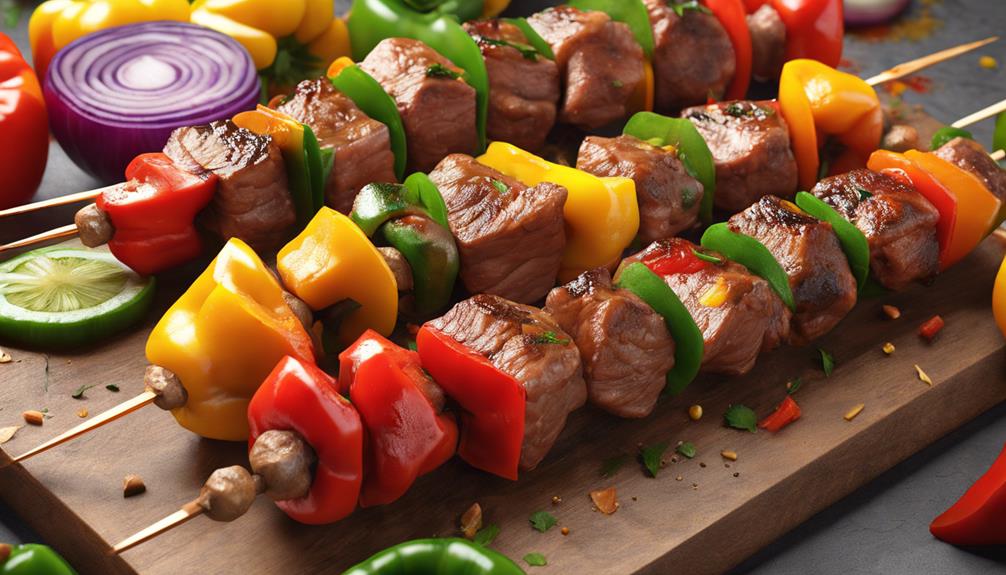 grilled skewered meat dish