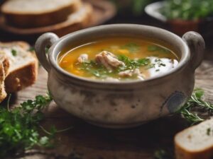 savory turkish chicken soup