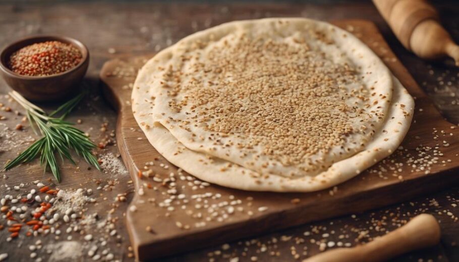 sesame seed flatbread recipe