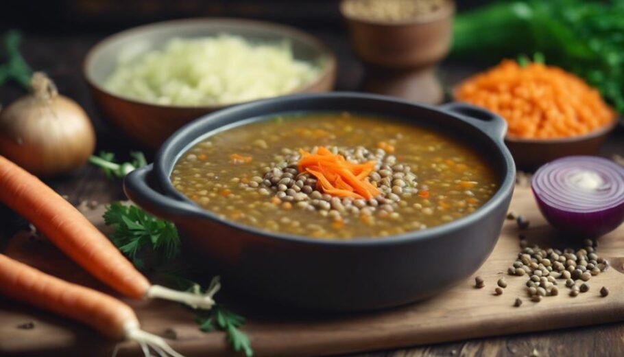 steps for making lentil soup