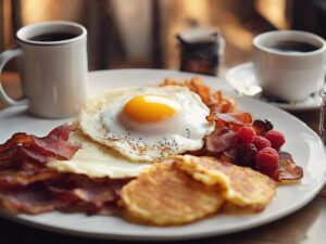 traditional breakfast platter details