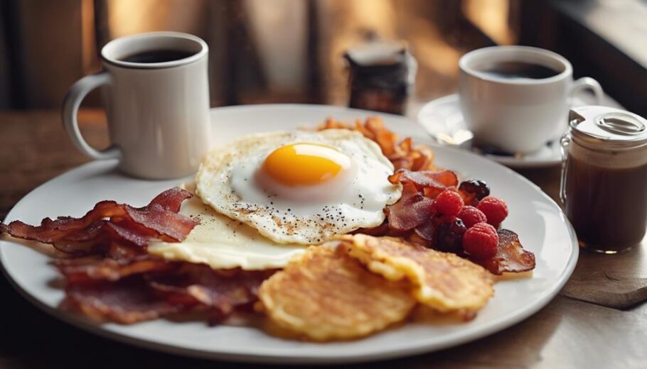 traditional breakfast platter details